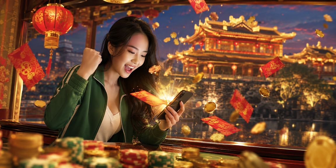 Phong bì đỏ và đèn lồng lễ hội tại Huế gợi liên tưởng đến phần thưởng VIP đặc biệt